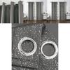 Beautiful Gray Star Moon Flower Dot Window Drapes Offering Modern Blackout Function