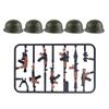 WWI WWII Building Blocks Soldiers Military Accessories Bomb Two-color Gun Mini Brick Weapons Gift Toy AKM Helmet RPG Grenad X026