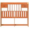 Headboard with Storage Space Wax Brown 135 Cm Solid Pine Wood