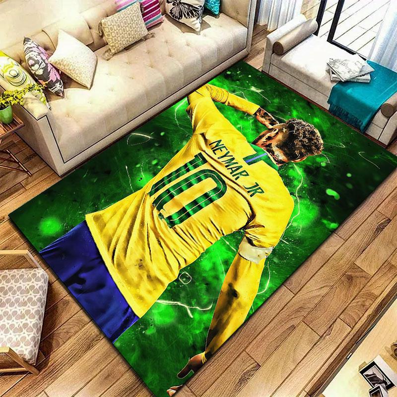Neymar Carpet Rug for Living Room Bedroom Home Sofa Decoration,Kids play Non-slip Floor Mat