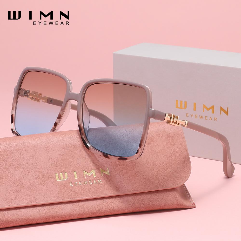 

Поляризованные солнцезащитные очки WIMN Vintage Square Frame с многослойным антибликовым покрытием коричневый/синий