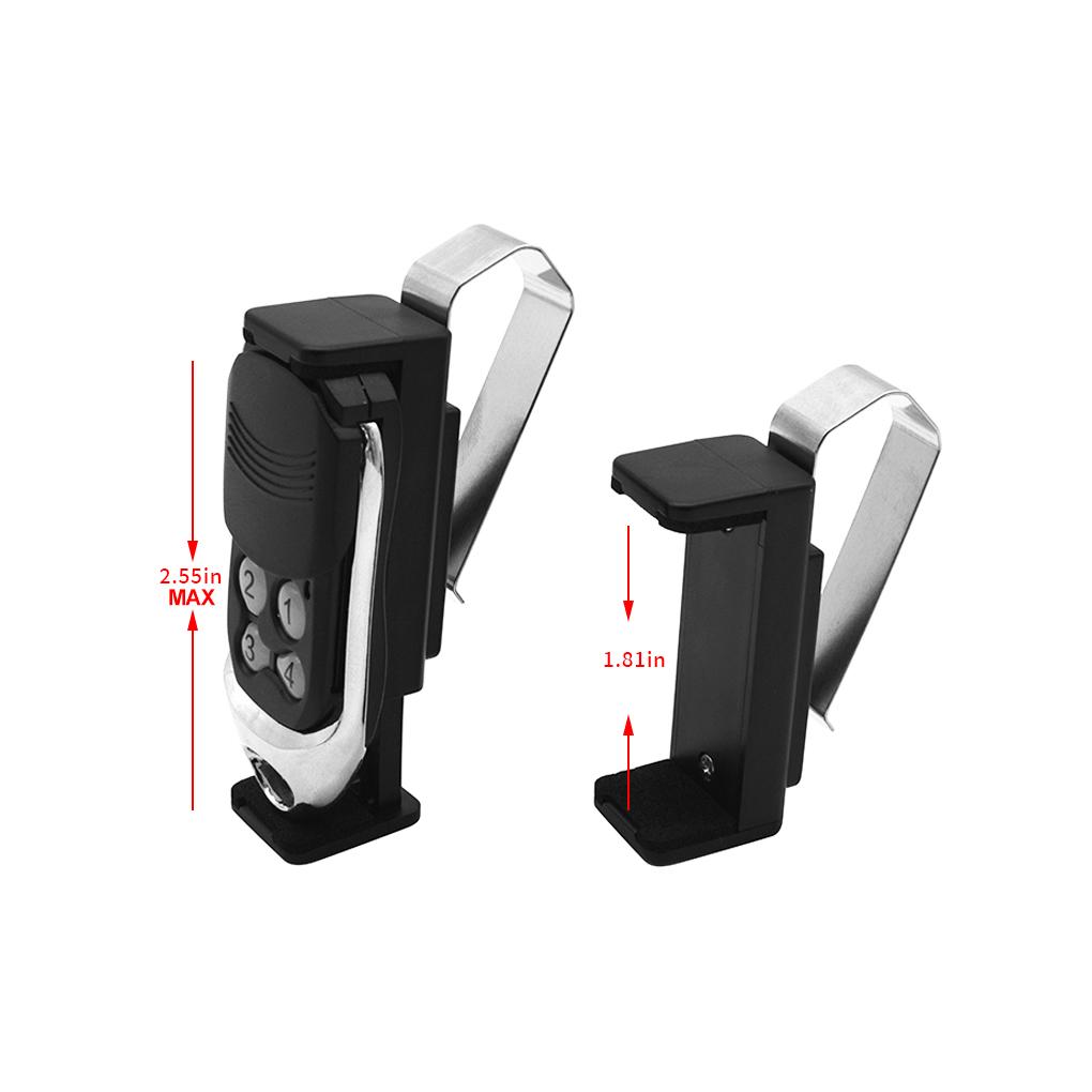 2 Pieces Car Garage Opener Holder Stainless Steel Visors Clip Stand