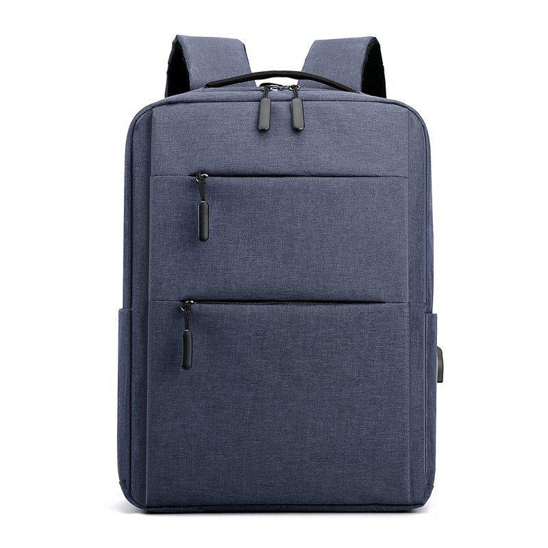 Men's Business Casual Commuting Double Shoulder Laptop Bag Student Backpack