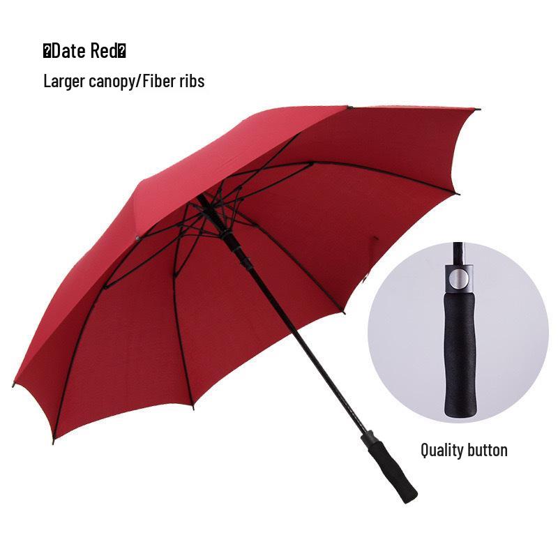 

8-Rib Windproof Golf Umbrella with Long Handle - Custom Logo Printing for Business Gifts and Advertising