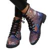 Boots Women's Autumn and Winter  British Fashion Women's Tooling Boots Skull and Flower Print High-top Boots Ladies