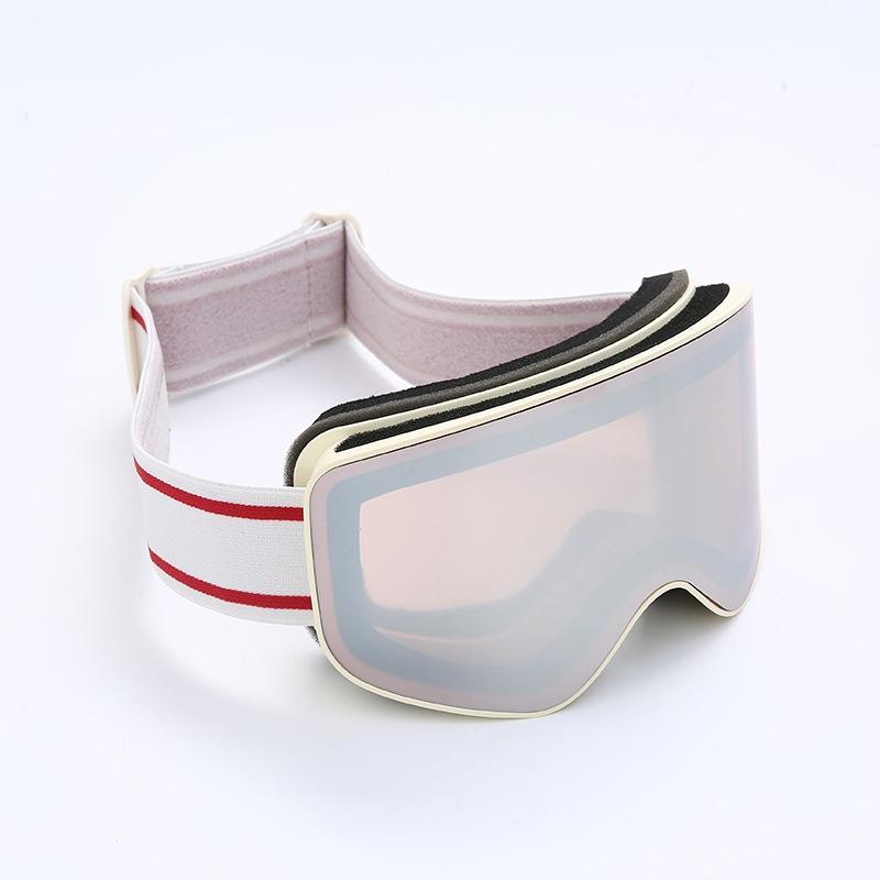 International Big-Name Double-Layer Ski Goggles with for Revo Coating Snap-On Cylindrical Lens Anti-Fog for Myopia