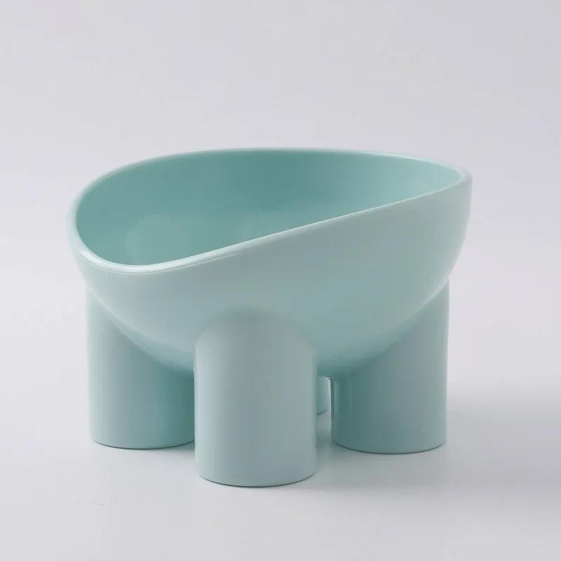 

Миска для кошек с высокими ножками, миска для собак с защитой шеи под углом 45°, миска для корма для кошек и домашних животных, миска для воды, препятствующая опрокидыванию, кормушка для домашних животных, бант для кормления домашних животных синий