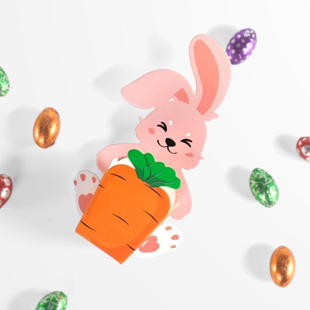 Paper Box Food Packaging Case Rabbit Hug Carrot Design Cookie Box Easter Candy Box  Gift Giving