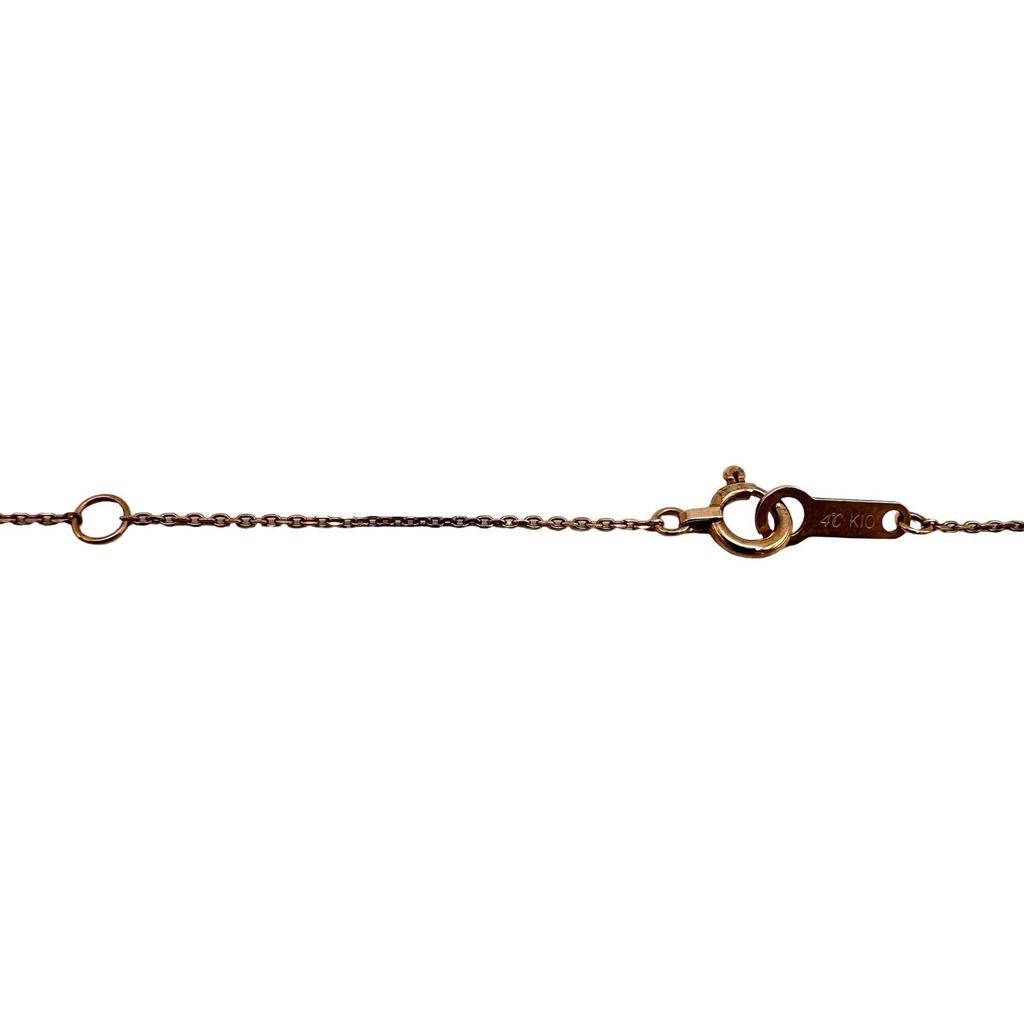 Used Yondoshi 4 Diamond Necklace Gold K10 Diamond Jewelry