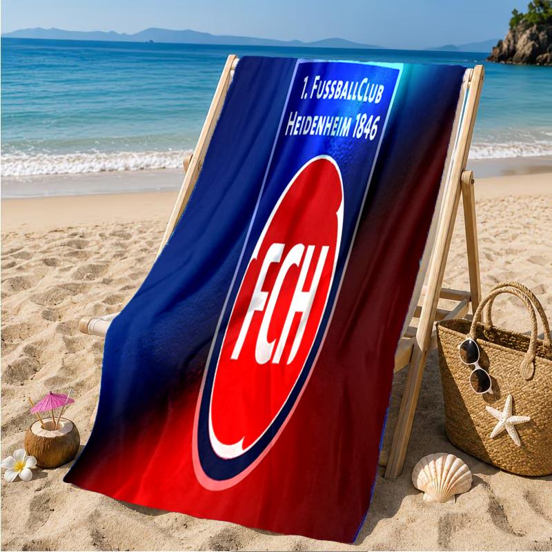Heidenheim Crest Beach Towel Microfiber Beach Towel, Lightweight and Quick-Dry, for Summer Travel, Swimming Pool Fan Birthday Gift