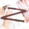 Stylish and Minimalist Waist Chain Women's Belt Korean-Style Elegant Retro Pearl Waist Sash with Elastic Leather Strap