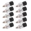 10pcs Banana Socket 4mm 0.2in Copper Screw Transparent Zinc Alloy Material Speaker Binding Post 30Vac‑60Vdc