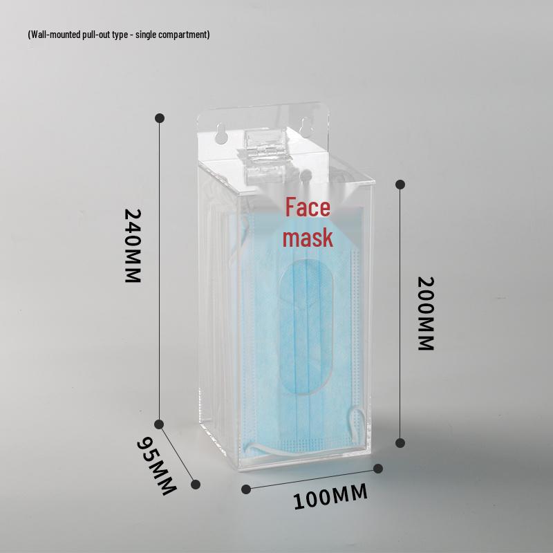 Punch-Free Wall-Mounted Acrylic Storage Box for Hats, Shoes, Gloves, and Masks