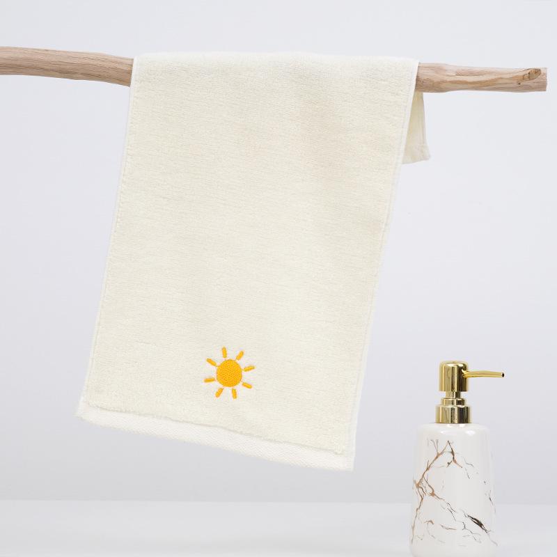 Dětský ručník z čisté bavlny s kreslenou výšivkou - Měkký a savý, Ideální pro domov, školu a školku