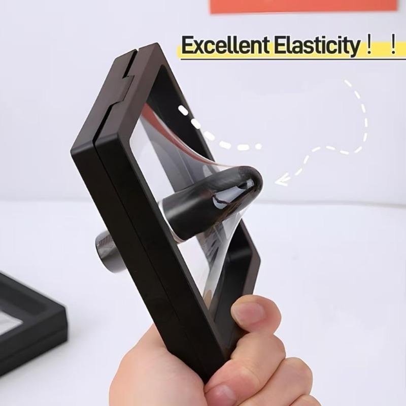 100pcs Clearview 3D Floating Display Cases Dustproof Acrylic Jewelry Storage Box with Elastic Film Transparent Hanging Organizer