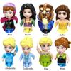 Non-Toxic Fairy Tale Princess Children Belle Beast Cinderalla Anna Olivia Model Figure Blocks Construction Building Bricks Toys For Children