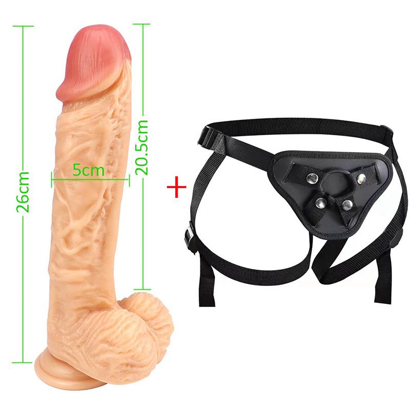 MoDi Huge XXL Realistic Dildo Strap On Soft Dick Strapon Suction Cup Penis Sex Toys