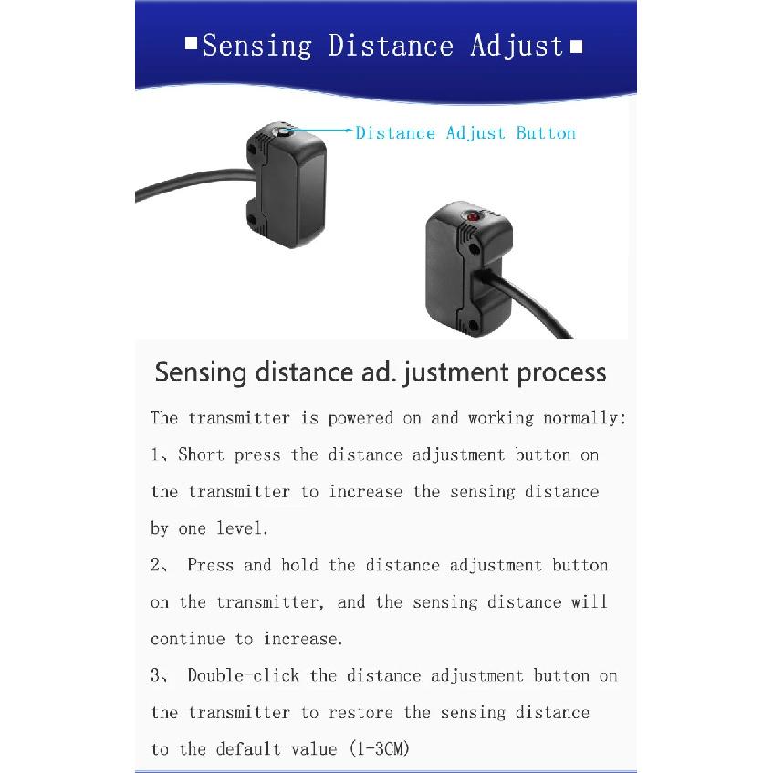 XKC-KP200A DC5-24V Photoelectric Through Beam Infrared Motion Sensor