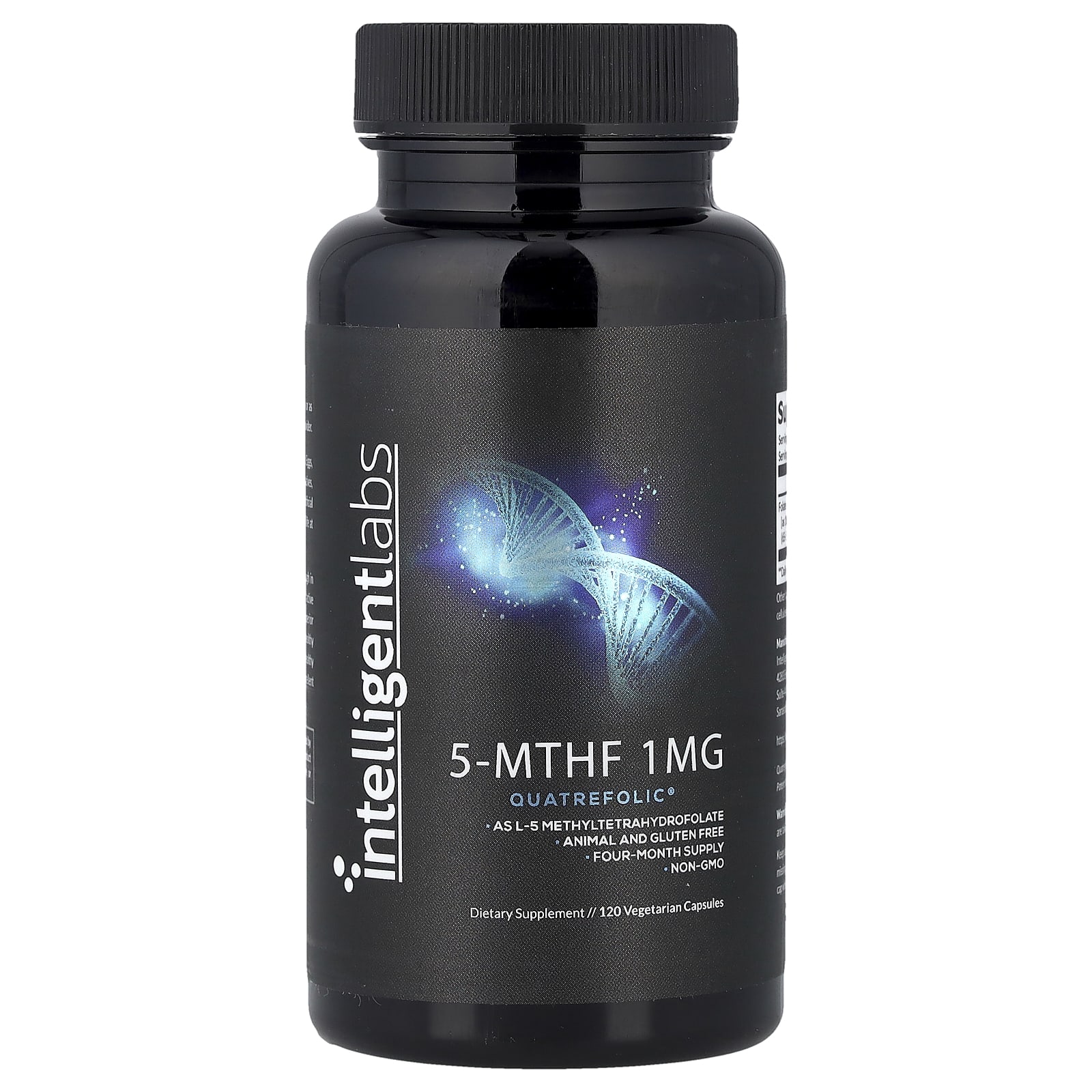 

Intelligent Labs, 5-MTHF, 1 mg, 120 Veggie Capsules