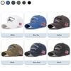 Shark Graphic and American Flag Embroidery Men Women Adjustable Soft Top Baseball Cap