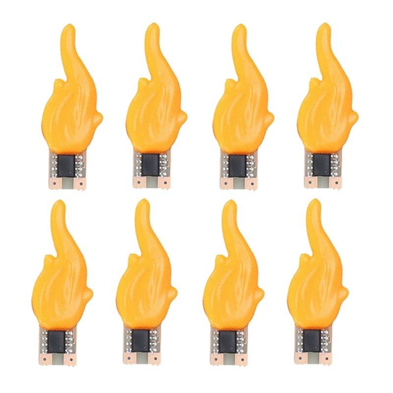 

Decorative LED Flash Candle Flame Light 8Pcs 1800K Warm White Birthday Camping Light Bulb LED Light Accessory
