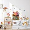 Animal Mushroom Butterfly Wall Sticker Kids Room Background Home Decoration Mural Living Room Wallpaper Funny Decal