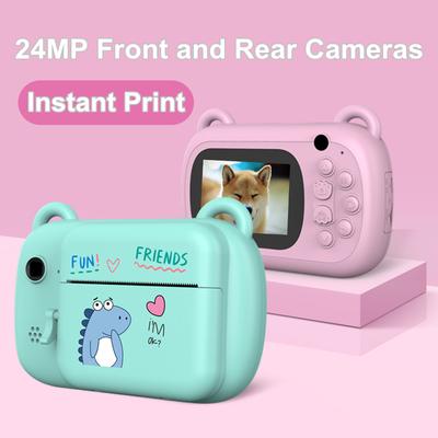 Cámara Digital para Niños Cámara Dual Cámara de Impresión Instantánea Cámara Digital Inalámbrica para Niños Cámara de Impresión Instantánea de Fotos sin Tinta