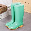 Women's high rain boots labor boots lightweight PVC non-slip mesh yarn inner women's rain shoes back kitchen cleaning water boots rubber shoes