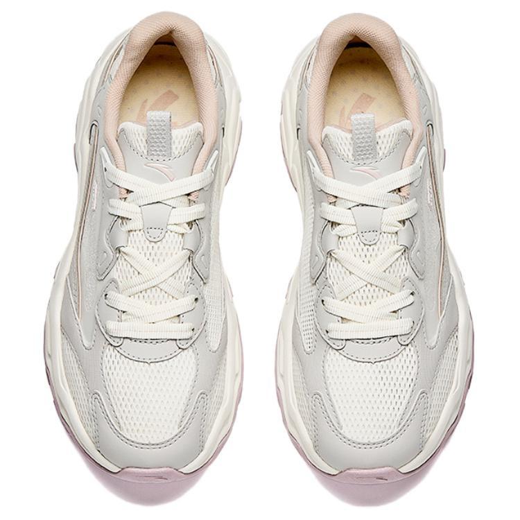 Anta Cushioning Abrasion Resistant Cushioning, Wear Resistant Low top Casual Shoes Women's Gray Pink 122528858-4
