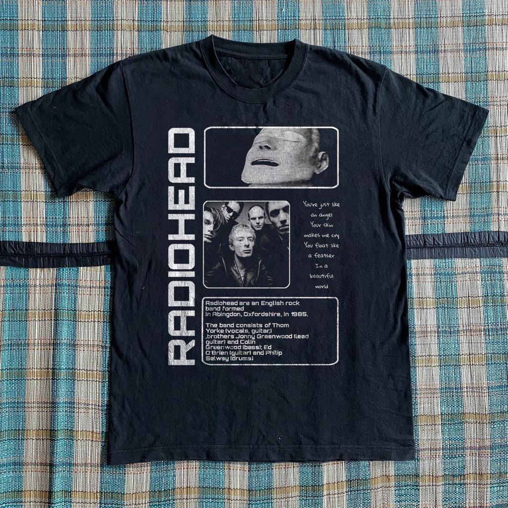 Radiohead English Rock Band Black Unisex T-shirt Size S-4XL