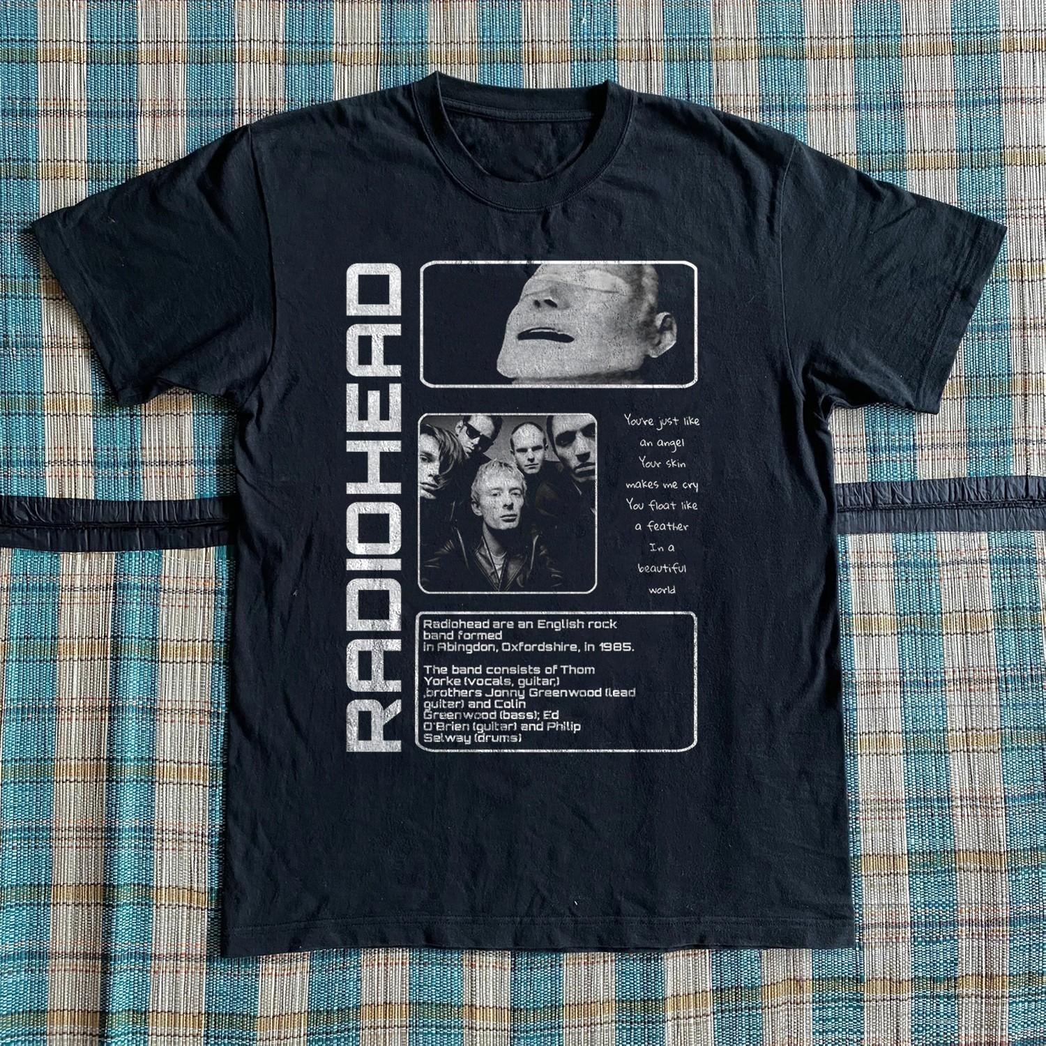 Radiohead English Rock Band Black Unisex T-shirt Size S-5XL S