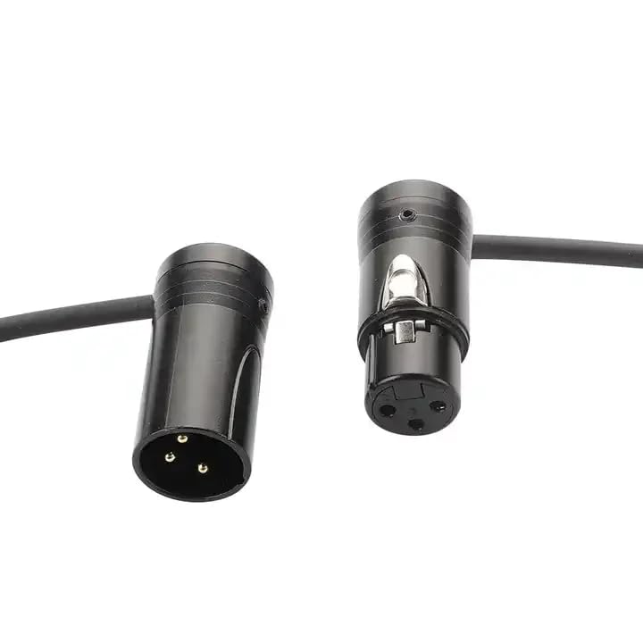 ALL 4 PRO 25 50 100 CM 3-Pin Plated Right Angle XLR MaleFemale Connector Plug for Audio (25CM)