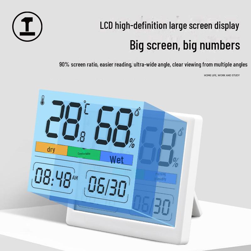 Green Forest Wall-Mounted Digital Thermometer & Hygrometer - High-Precision Indoor Display for Baby Room