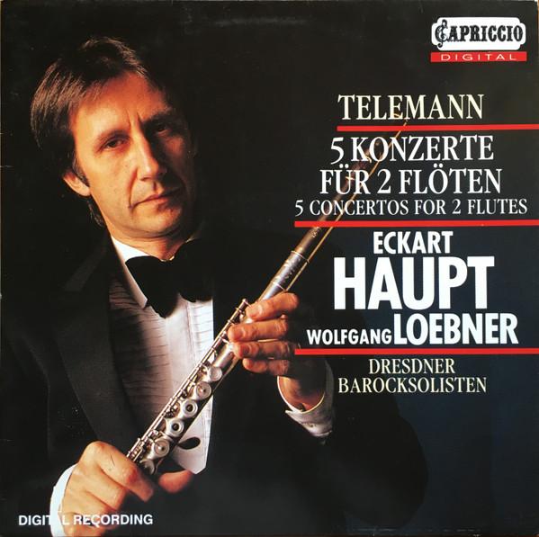 

LP Record GEORG PHILIPP TELEMANN ECKART HAU 5 Konzerte Fr 2 Flten5 Concertos 476168 Capriccio Digit 1989 Germany Classical Used