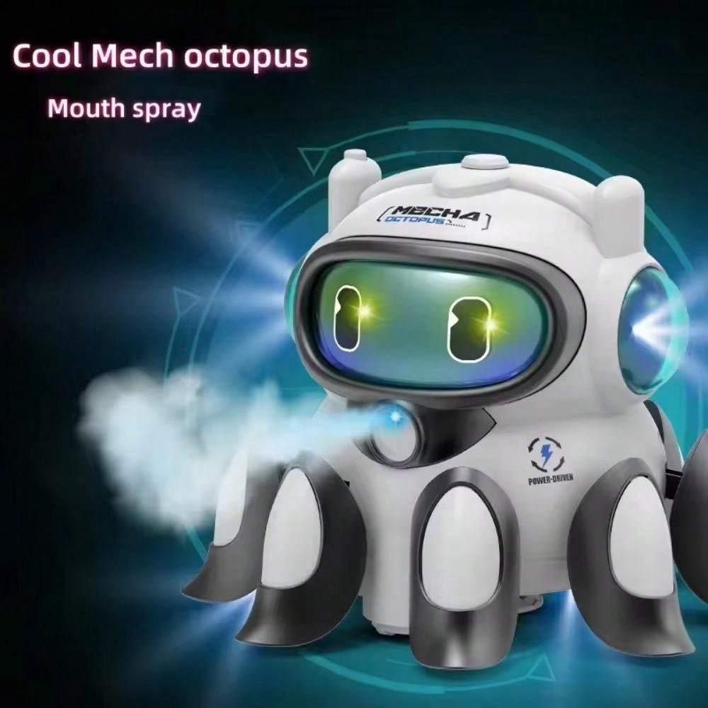 

Электрический Ползающий Механический Движущийся Игрушечный Осьминог Автоматическое Обнаружение Препятствий Животное Ходящее С Музыкой Подсветка Для Подарка Ребенку белый