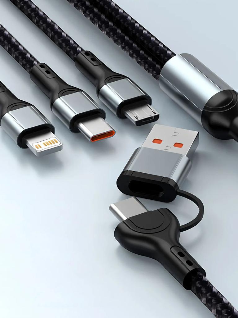 3 In 2 240W Fast Charge Cable Micro USB TypeC Mobile Phone Data Cable For iPhone Huawei Xiaomi Redmi Samsung Charging Cable