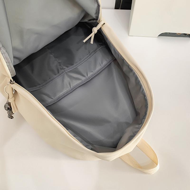 Herren Rucksack mit großem Fassungsvermögen Damen Rucksack einfarbig Studenten Schultasche