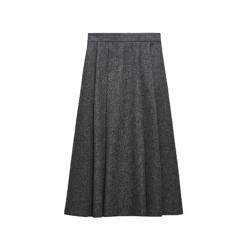 

Fall and Winter New Arrival Normcore Style Suit Outwear 8454565 High Waist A- line Half-Length Midi Dress 8878565 Skirt L