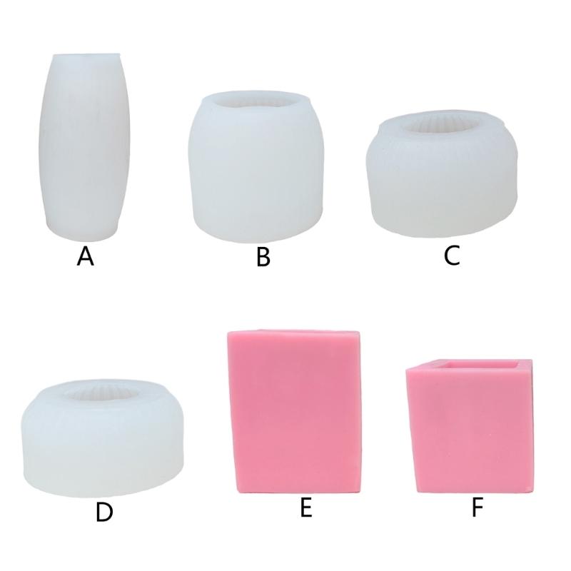 Vase Silione Molds for Room Decoration, Striped Silicone Tealight Holder Molds for Tealight Holder Candlestick Stand