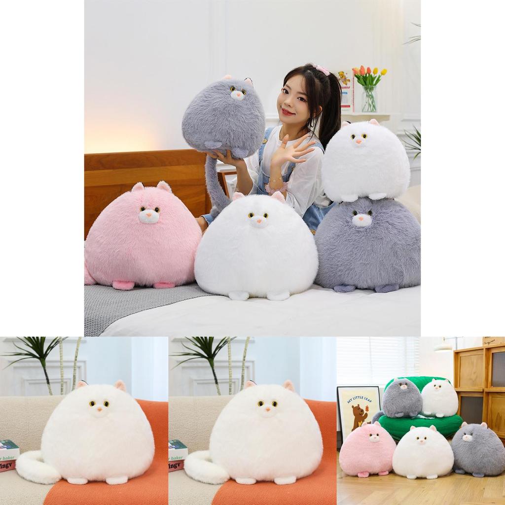 Plush Cat With Long Pile Soft Filling For Living Room Decor And Relaxation