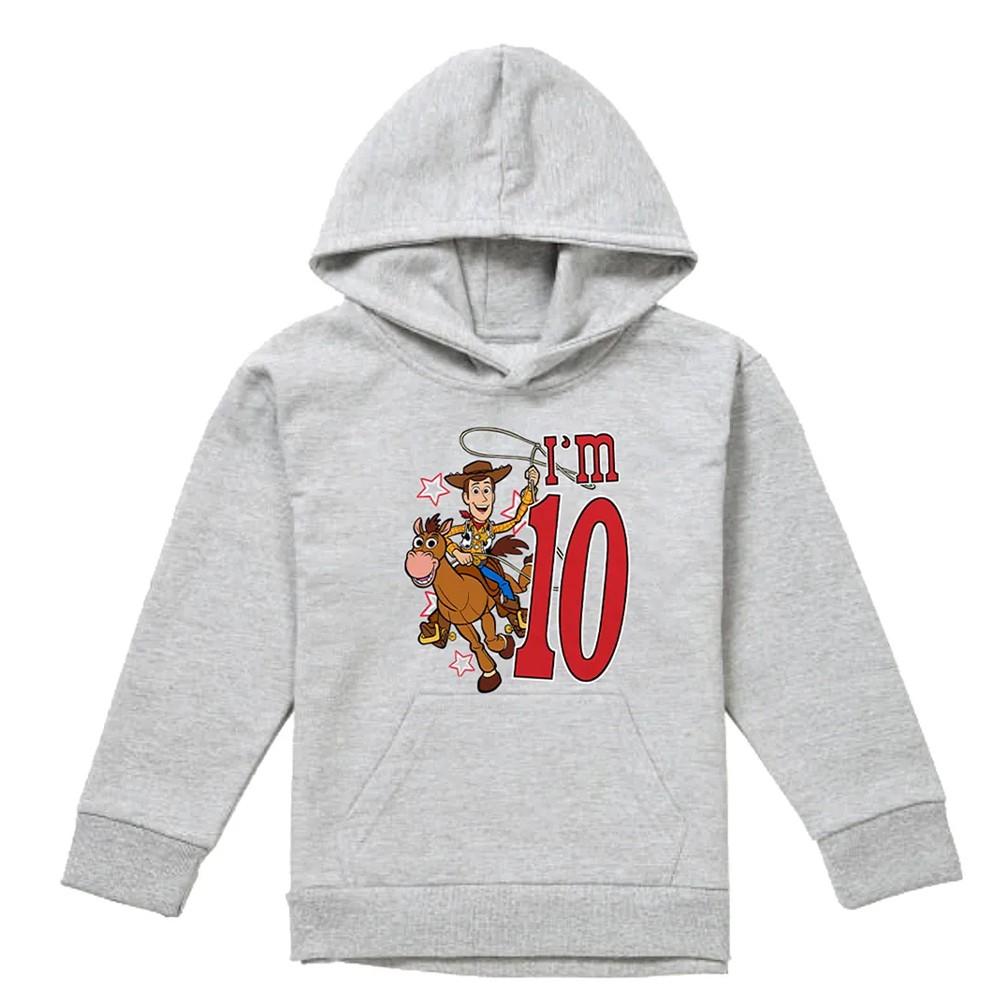 Toy Story Childrens/Kids IÂ´m 10 Woody Heather Birthday Pullover Hoodie