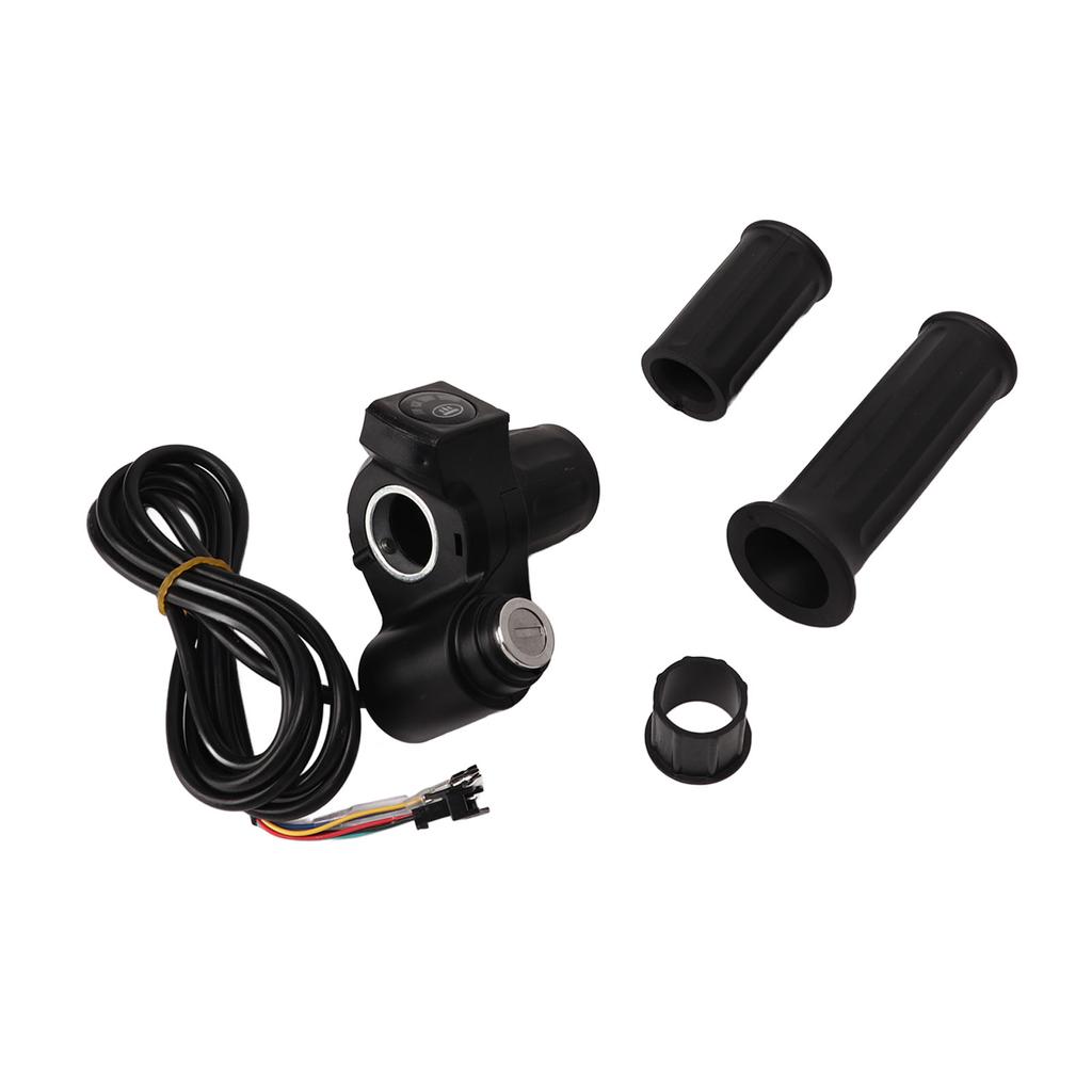 Electric Bike Throttle Grip 4 Lights Half Lock E Scooter Speed Twist Throttle Grips for Electric Bike Accessories 48V