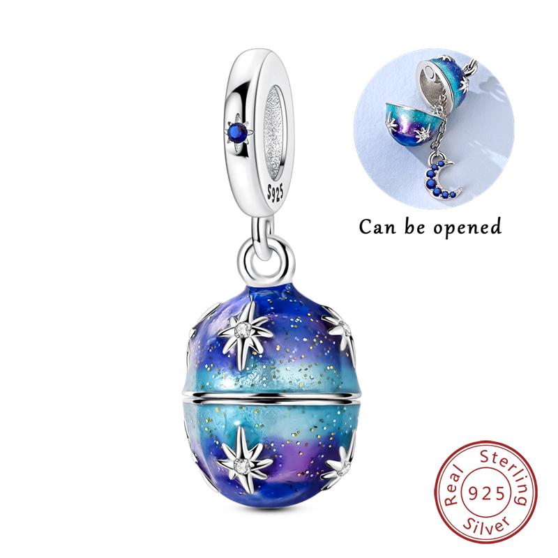 Original Copper Charm Beads Fun Star Moon Easter Egg Sweet Love Chocolate Pendant For Bracelet Diy Jewelry