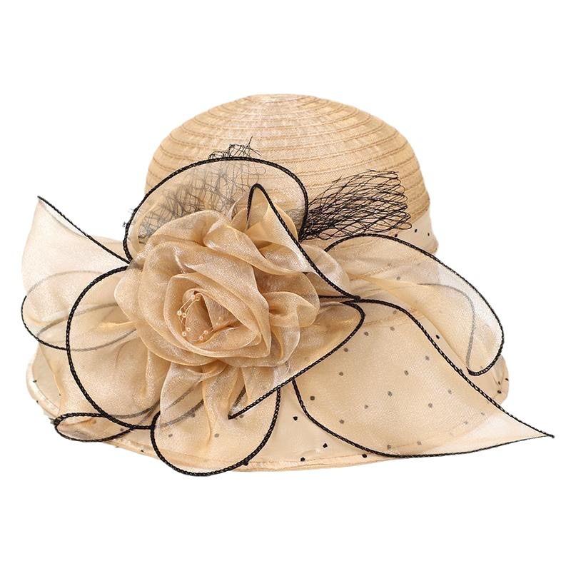 Spring Summer Ladies Hat Big Flower Eugen Sun Hat Shade Fashion Season Shade Summer Sunscreen Breathable bucket hat