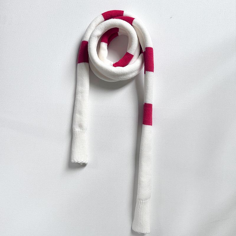 Niche scarf circle sausage knitted scarf high-end creative sense dopamine fashion decoration