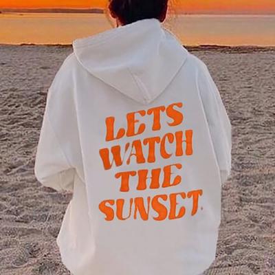 Women'S Down-Sleeved Fleece Sweater Tagline Print Y2K Kangaroo Pocket Drawstring Hoodie, Jacket