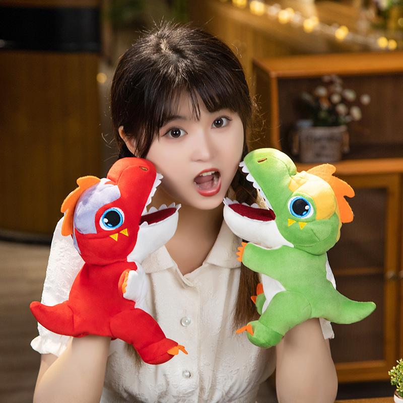 Dinosaurier Stofftier Plüschtiere Spielzeug Hand Finger Geschichtenpuppe Kawaii Puppen Lernspielzeug Baby Spielzeug Tyrannosaurus Kinder Geschenk