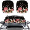 Mushroom Car Windshield Sunshade Daisy Flower Dragonfly Butterfly Mushroom Auto Front Sun Shades Foldable Sunlight Protection Visor Universal Vehicle