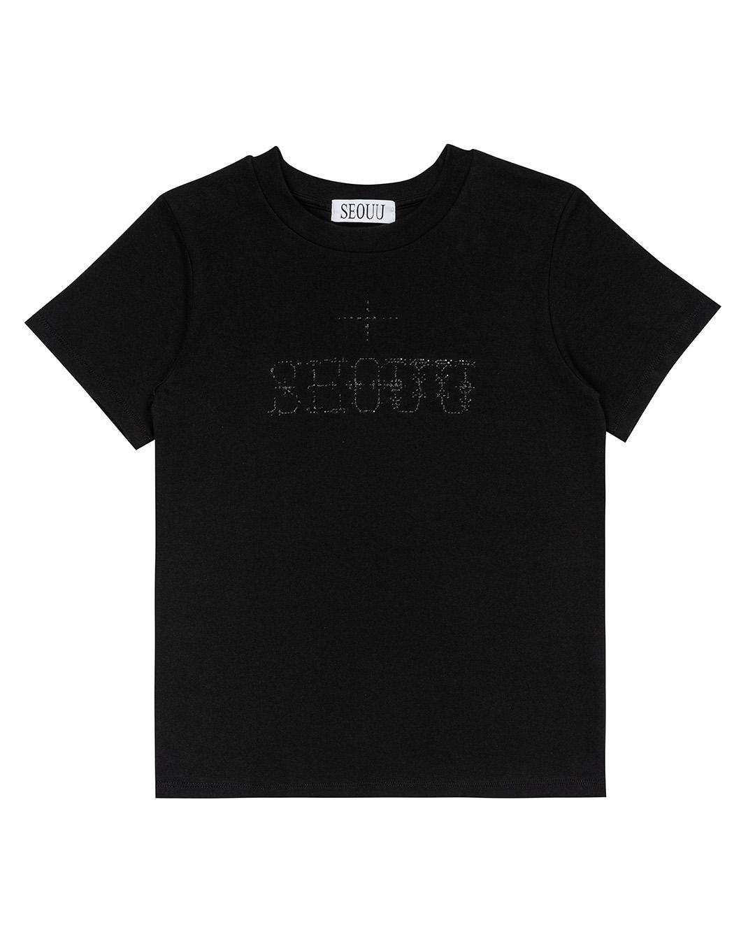 Seoyu Twinkle Beading T-Shirt (Black) Black