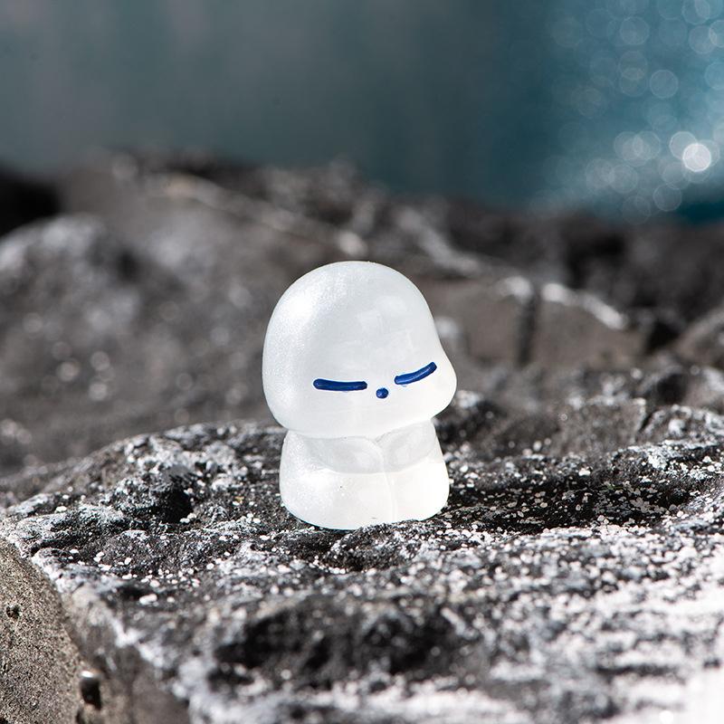 Creative Cartoon Luminous Ghost Figurine Micro Landscape Decoration Cute Miniatures DIY Home Decoration Accessories Gifts